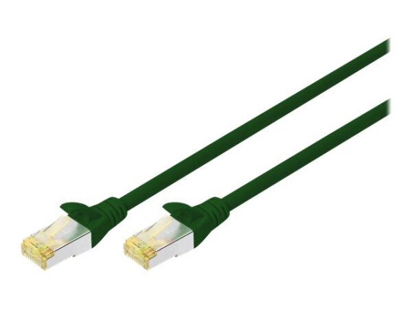 DIGITUS CAT 6A S-FTP Patchkabel Cu LSZH AWG 27/7 Länge 3m 10 Stück Farbe grün