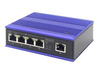 DIGITUS Industrieller 4-port Fast Ethernet PoE Switch 1...