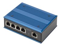 DIGITUS Industrieller 4-Port Gigabit PoE Switch + 1...