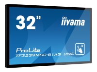 IIYAMA TF3239MSC-B1AG 81,28cm 32Zoll PCAP Anti-glare Bezel Free 12-Points Touch Screen 1920x1080 AMVA3 panel 24/7 2xHDMI DP VGA