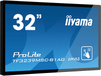 IIYAMA TF3239MSC-B1AG 81,28cm 32Zoll PCAP Anti-glare Bezel Free 12-Points Touch Screen 1920x1080 AMVA3 panel 24/7 2xHDMI DP VGA