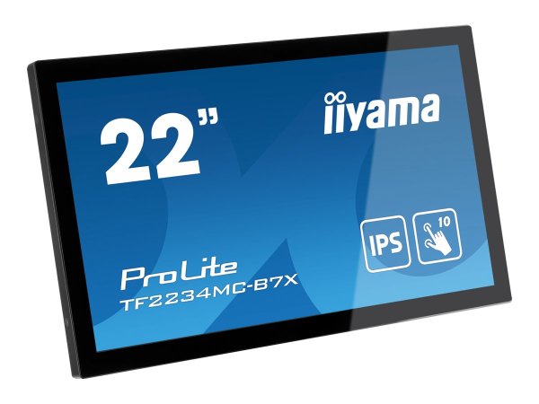 IIYAMA TF2234MC-B7X 54,6cm 21,5Zoll IPS 1920x1080 10Point Touch Anti-Fingerprint 1000:1 305cd/m2 8ms HDMI DP VGA USB Touch Interface