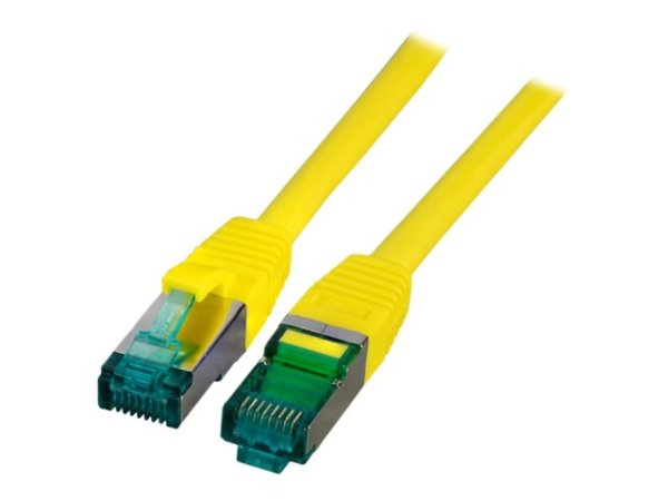 EFB RJ45 Patchkabel S/FTP Cat6A LSZH Gelb Laenge 0,15m 4x2xAWG27/7 nach TIA/EIA568B geschirmt Uebertragungsstandards 10Gbit