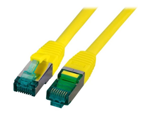 EFB RJ45 Patchkabel S/FTP Cat6A LSZH Gelb Laenge 2m 4x2xAWG27/7 nach TIA/EIA568B geschirmt Uebertragungsstandards 10Gbit