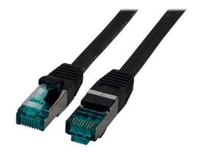 EFB RJ45 Patchkabel S/FTP Cat6A LSZH Schwarz Laenge 3m 4x2xAWG27/7 nach TIA/EIA568B geschirmt Uebertragungsstandards 10Gbit