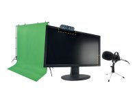 STEELPLAY Pro HD Streamers 4 in 1 Pack Mikrofon + Webcam + Greenscreen + Stative