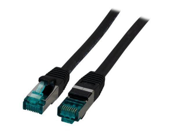 EFB RJ45 Patchkabel S/FTP Cat6A LSZH Schwarz Laenge 25m 4x2xAWG27/7 nach TIA/EIA568B geschirmt Uebertragungsstandards 10Gbit