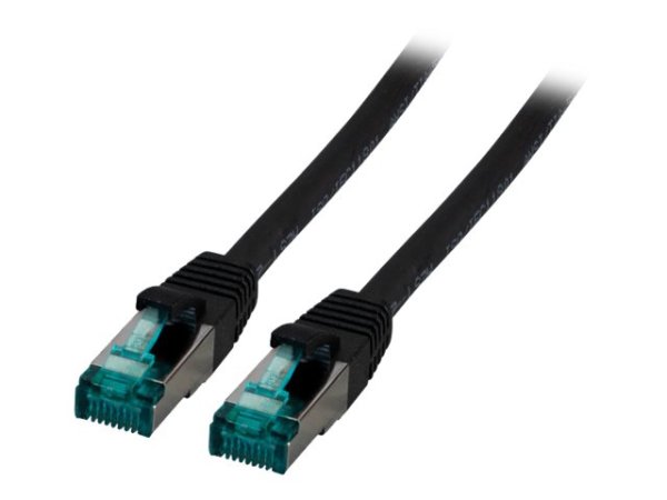 EFB RJ45 Patchkabel S/FTP Cat6A LSZH Schwarz Laenge 50m 4x2xAWG27/7 nach TIA/EIA568B geschirmt Uebertragungsstandards 10Gbit