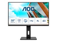 AOC U32P2 80cm 31,5Zoll VA WLED UHD 3840x2160 16:9 3000:1 350cd/m2 178/178 75Hz 4ms 2xHDMI 2.0 3Wx2 100x100 Black