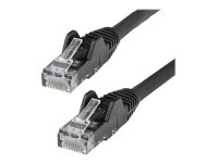 STARTECH.COM 5m LSZH CAT6 Ethernet Cable - 10 Gigabit 100W PoE RJ45 UTP Network Patch Cord Snagless - Black ETL Verified