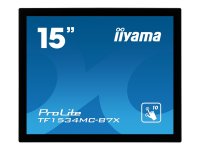 IIYAMA TF1534MC-B7X 38,1cm 15Zoll LCD PCAP Bezel Free 10-Points Touch Screen 1024x768 TN panel LED Bl. Flat Bezelfree Glass Front