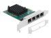 DELOCK PCI Express x1 Karte 4 x RJ45 Gigabit LAN RTL8111