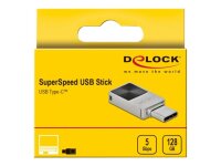 DELOCK Mini USB 3.2 Gen 1 USB-C Speicherstick 128GB - Metallgehäuse