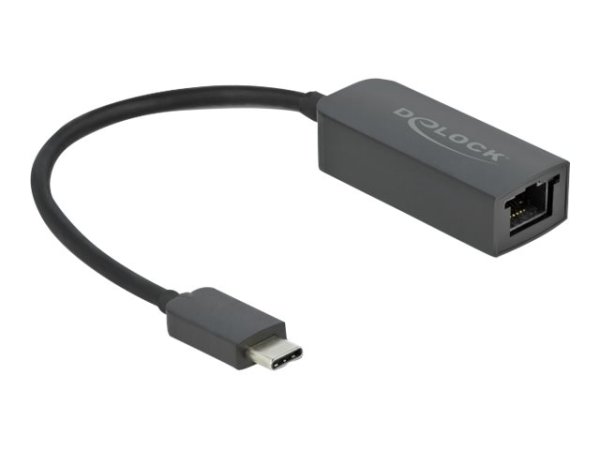 DELOCK Adapter USB Type-C Stecker zu 2,5 Gigabit LAN kompakt