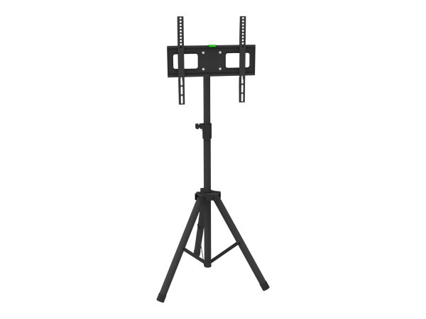 TECHLY Stativ fuer TV 17-60Zoll Schwarz Hoehenverstellbar 120-190cm Neigbar Traglast max. 35Kg Material Kunststoff