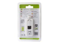 TECHLY USB3.0 RJ45 Adapter Weiss USB Stecker Typ A am Kabel auf RJ45 Netzgeschwindigkeit 10/100/1000 MBit/s