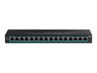 TRENDNET TPE-TG160H 16-Port Gigabit PoE+ Switch 123W