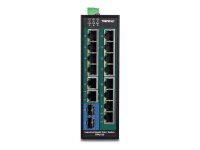 TRENDNET TI-PG162 16-Port PoE+ Switch DIN-Rail Industrial Gigabit