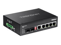 TRENDNET TI-G62 6-Port Gehärteter Industrieller Gigabit DIN-Rail Switch