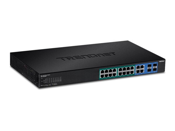 TRENDNET TPE-1620WSF 20-Port POE+ Switch Gigabit Web Smart 2x SFP 16x PoE+ 370W