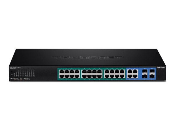 TRENDNET TPE-5028WS gemanaged Gigabit Ethernet 10/100/1000 Energie Über Ethernet PoE Unterstützung 1U Schwarz Netzwerk-Switch