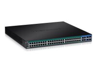 TRENDNET TPE-5048WS gemanaged Gigabit Ethernet 10/100/1000 Energie Über Ethernet PoE Unterstützung 1U Schwarz Netzwerk-Switch