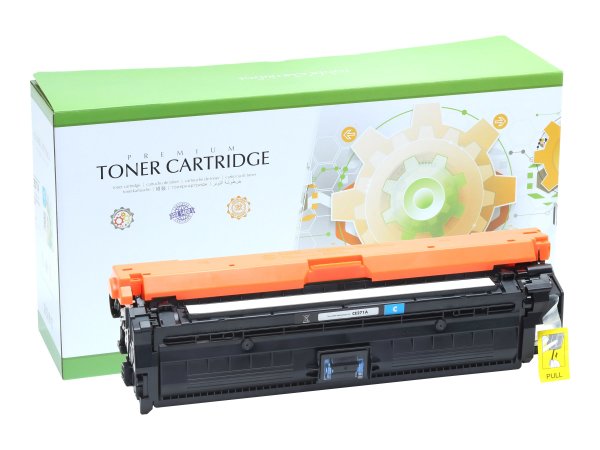 STATIC Toner cartridge compatible with HP CE271A/CE341A/CE741A cyan remanufactured 7.500 pages