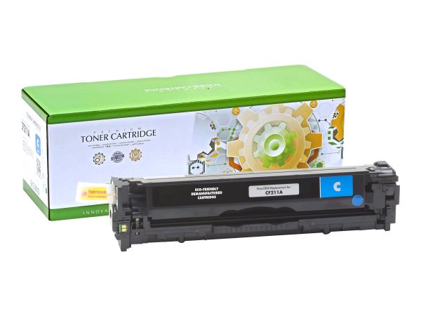 STATIC Toner cartridge compatible with HP CB541A/CE321A/CF211A/Canon 1979B002 cyan remanufactured 1.400 pages