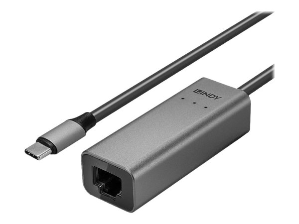 LINDY USB 3.1 Typ C auf 2.5G Ethernet Ko 2.5 Gigabit-Ethernet-Anbindung ans Netzwerk