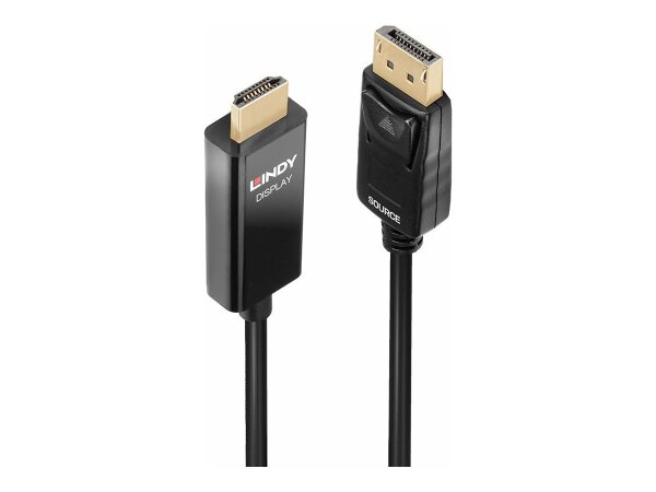 LINDY 0,5m DP to HDMI adapter cable with HDR