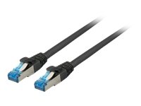 EFB RJ45 Patchkabel S/FTP Cat6A Superflex LSZH SCHWARZ Laenge 1m 10Gbit 500Mhz 100 Prozent Kupfer mit Cat 7 Rohkabel