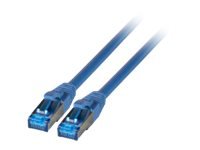 EFB RJ45 Patchkabel S/FTP Cat6A Superflex LSZH BLAU Laenge 15m 10Gbit 500MhZ 100 Prozent Kupfer mit Cat 7 Rohkabel