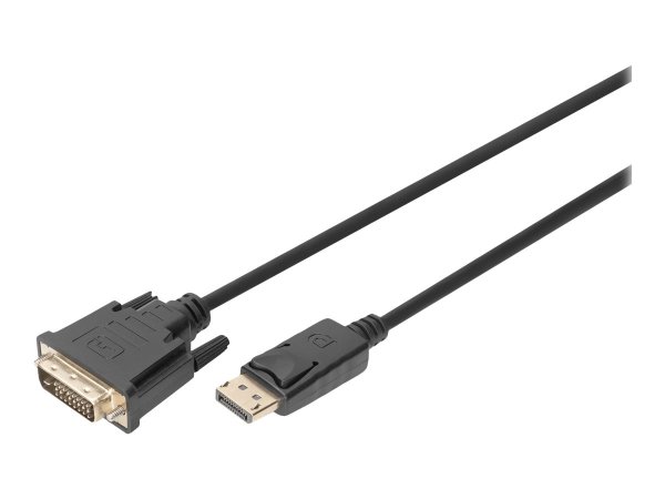 DIGITUS DisplayPort adapter cable DP - DVI 24+1 M/M 3.0m w/interlock DP 1.1a compatible CE