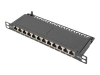 DIGITUS CAT 6A Patch Panel shielded 12-Port 1/2U 10inch...