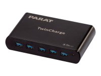 PARAT PARAPROJECT TC5 TwinCharger für 5 Geräte USB-A / USB-C schwarz