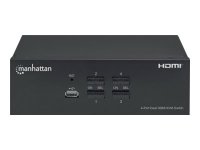 MANHATTAN KVM Switch HDMI/USB 4x1 Dual-Monitor Video 4K 30Hz