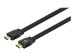 MANHATTAN Flaches High Speed HDMI-Kabel mit Ethernet-Kanal 4K60Hz UHD Stecker/Stecker 3m HDR HEC ARC vergoldete Kontakte schwarz