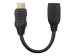 MANHATTAN HDMI-Verlängerungskabel mit Ethernet-Kanal 4K60Hz UHD Stecker auf Buchse HEC ARC 3D 18 Gbit/s Bandbreite 20 cm schwarz