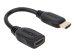 MANHATTAN HDMI-Verlängerungskabel mit Ethernet-Kanal 4K60Hz UHD Stecker auf Buchse HEC ARC 3D 18 Gbit/s Bandbreite 20 cm schwarz