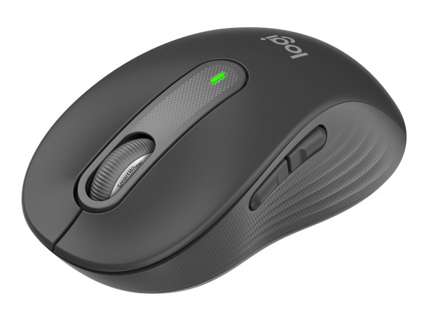 LOGITECH Signature M650 for Business Mouse optical 5 buttons wireless Bluetooth 2.4 GHz Bolt USB receiver graphite