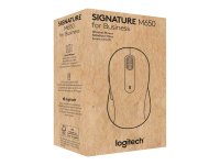 LOGITECH Signature M650 for Business Mouse wireless Bluetooth 2.4 GHz Bolt USB receiver off-white