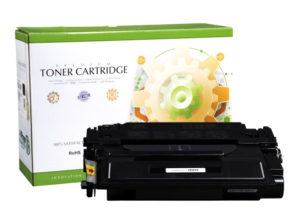 STATIC Toner cartridge compatible with HP CE255X black/Canon 3482B002 black High Capacity compatible 12.500 pages