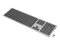 DIGITUS Wireless keyboard 2,4GHz QWERTZ ABS grey DE