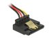 DELOCK Kabel Power Floppy 4 Pin Buchse > SATA 15 Pin Buchse Metall 30cm