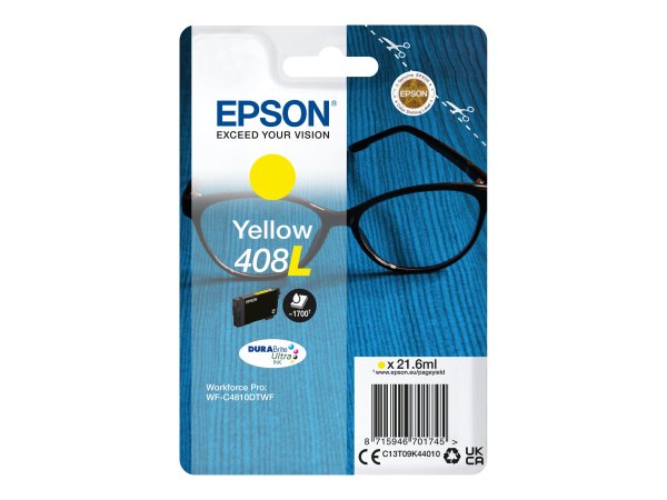 EPSON 6LB Singlepack Yellow 408L DURABrite Ultra Ink