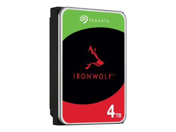 SEAGATE NAS HDD 4TB IronWolf 5400rpm 6Gb/s SATA 256MB cache 8,9cm 3,5Zoll 24x7 CMR für NAS und RAID Rackmount Systeme BLK