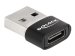 DELOCK USB 2.0 Adapter USB Typ-A Stecker zu USB Type-C Buchse schwarz