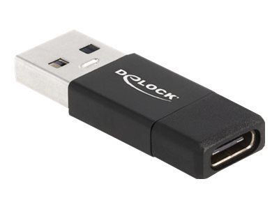 DELOCK USB 3.2 Gen 2 Adapter USB Typ-A Stecker zu USB Type-C Buchse schwarz