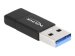 DELOCK USB 3.2 Gen 2 Adapter USB Typ-A Stecker zu USB Type-C Buchse schwarz