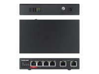 INTELLINET 6-Port Fast Ethernet Switch 3 PoE- und 1 x High-Power PoE-Ports 2xRJ45 Uplink Ports 65W PoE-Strombudget PoE-Extendermodus